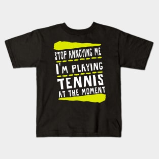 Tennis tennis racket backhand serve Kids T-Shirt